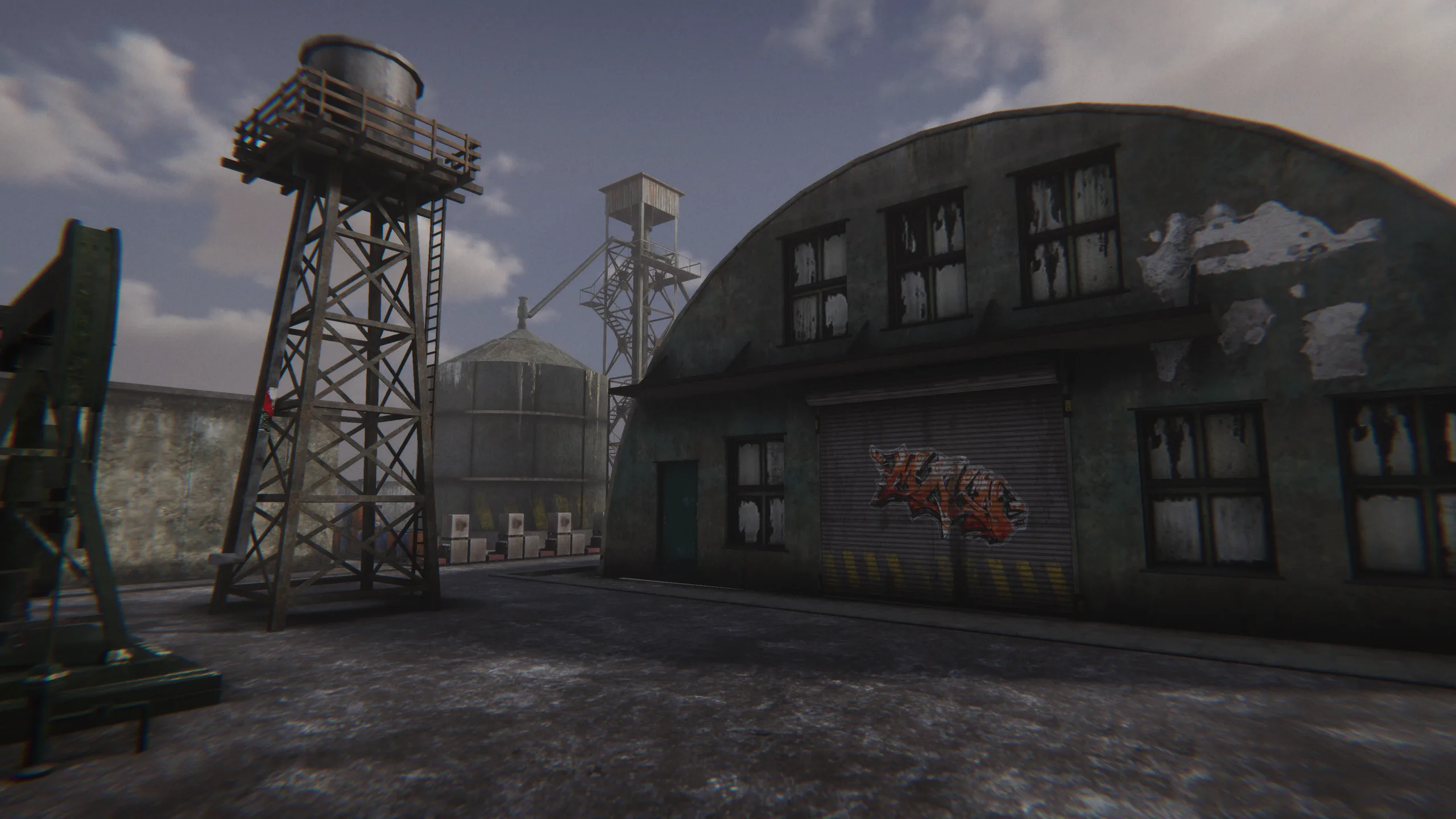 3D render: Industrial yard