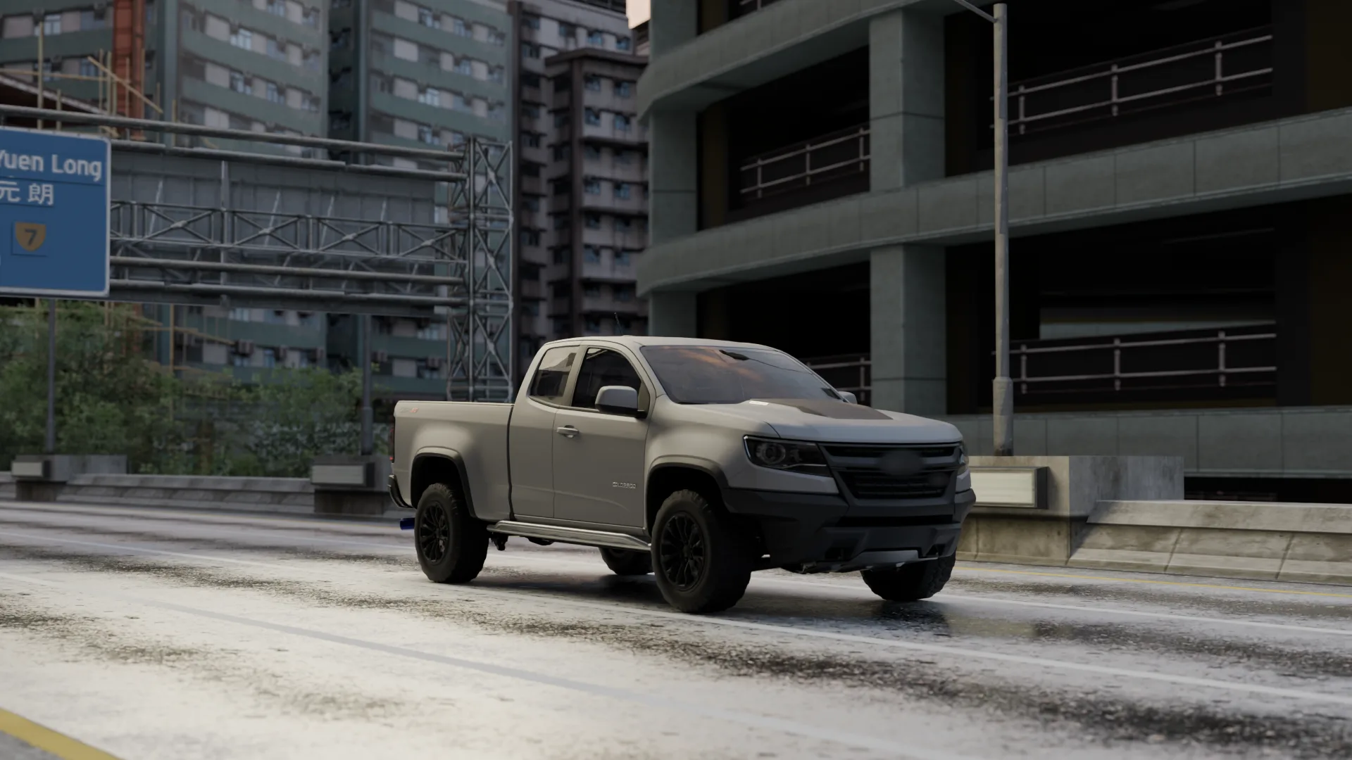 3D render: City street